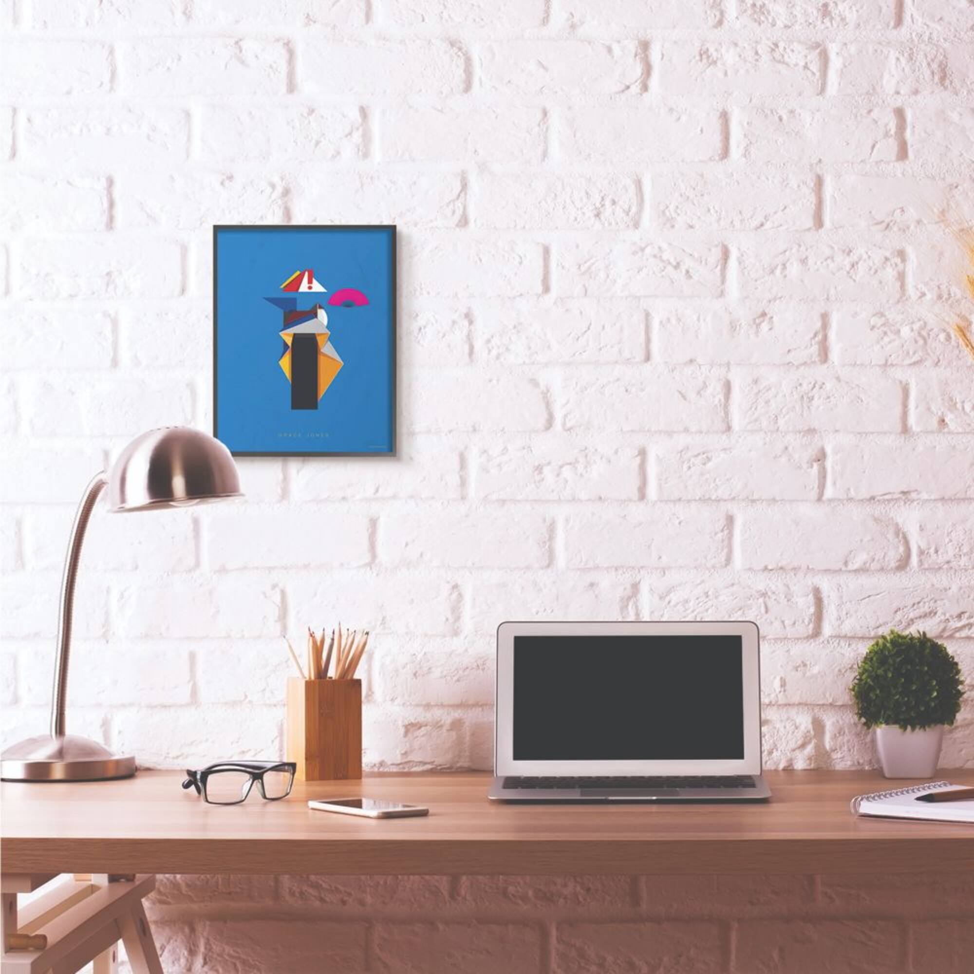 Stupell Industries Grace Jones Wall Art in Black Frame